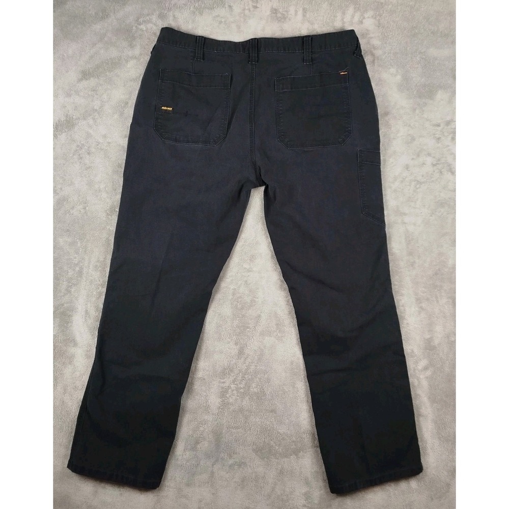 Ariat Rebar M7 Slim Straight Leg Black Jeans Mens Size 38x32 Workwear‎ - Picture 2 of 14